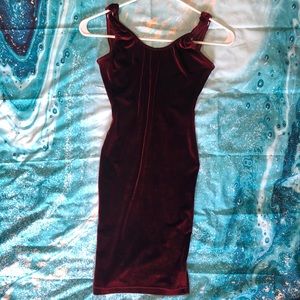 AA size xs vintage red velvet mini dress